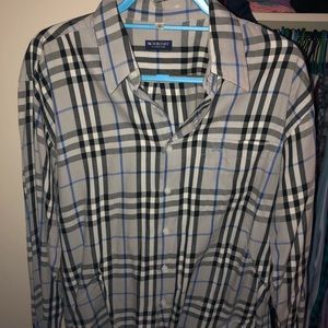 Burberry button down shirt size large